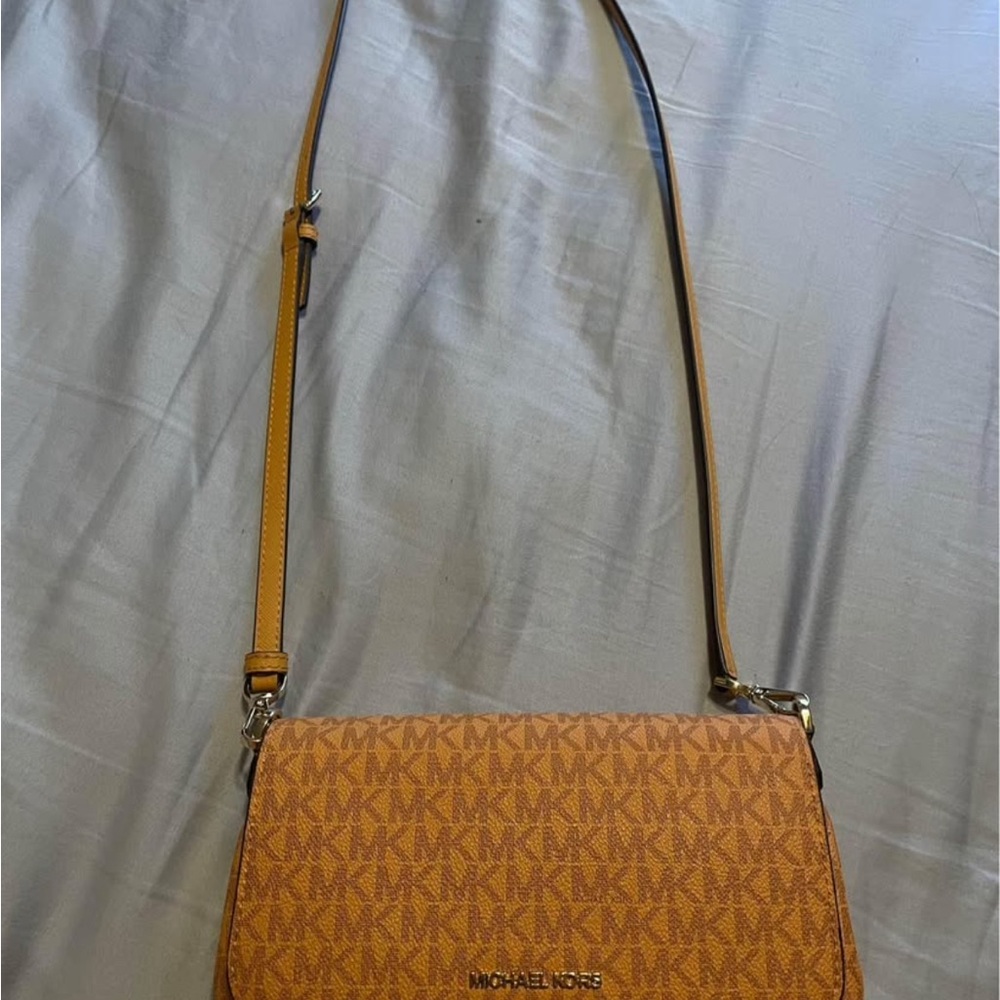 Michael Kors Brown Monogram Crossbody Bag